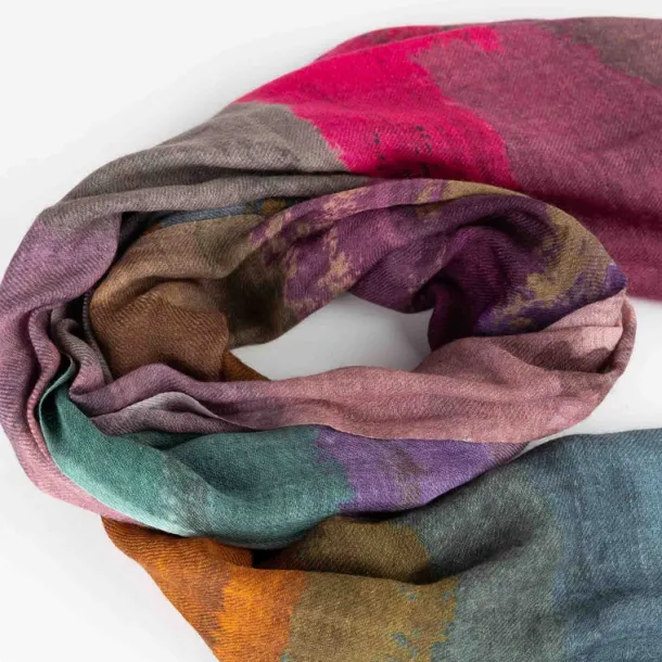 Suryast Striped Wool Scarf