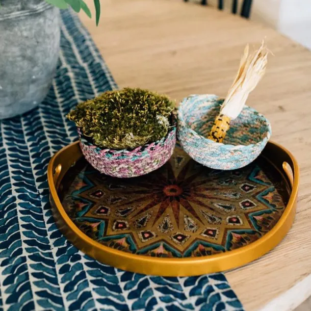 Swirling Sari Basket