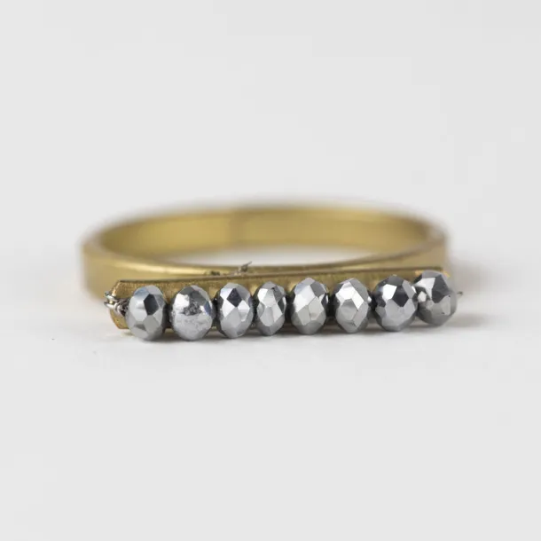 Taakat Silver Bar Brass Ring