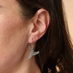 Tagua Hummingbird Drop Earrings