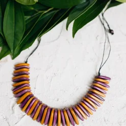 Tagua Slice Bib Necklace