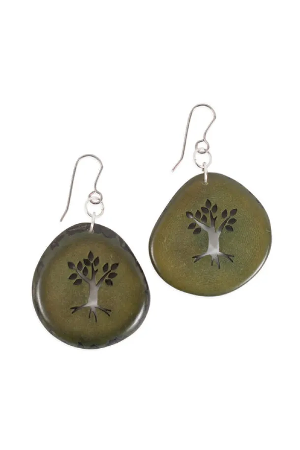 Tagua Tree Earrings