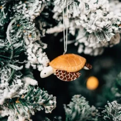 Tagua Turtle Ornament