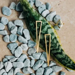 Tall Triangle Earrings
