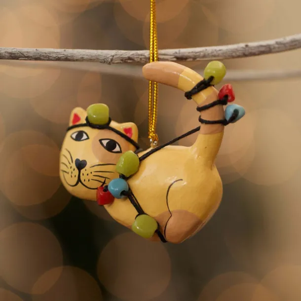 Tangled Up Cat Ornament