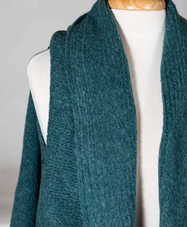 Teal Sky Alpaca Shawl