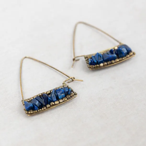 Teja Lapis Drop Earrings