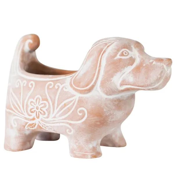 Terracotta Dog Planter