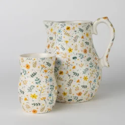 Tula Floral Ceramic Pitcher