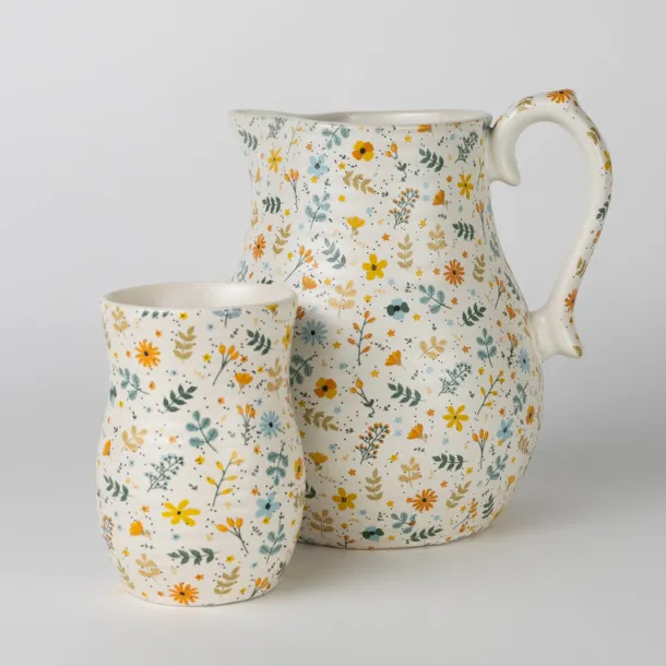 Tula Floral Ceramic Pitcher