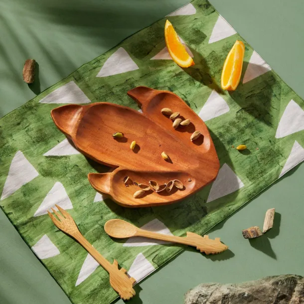 TYRANNOSAURUS REX PLATE, neem wood