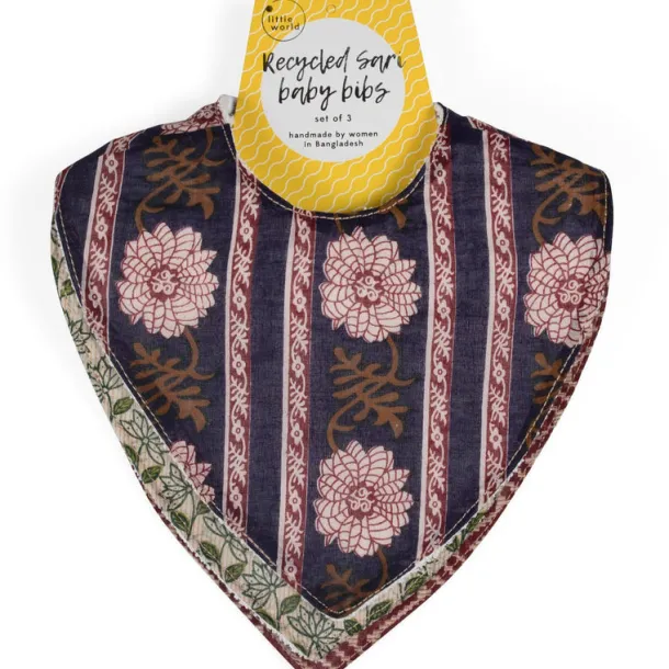Upcycled Sari Baby Bibs