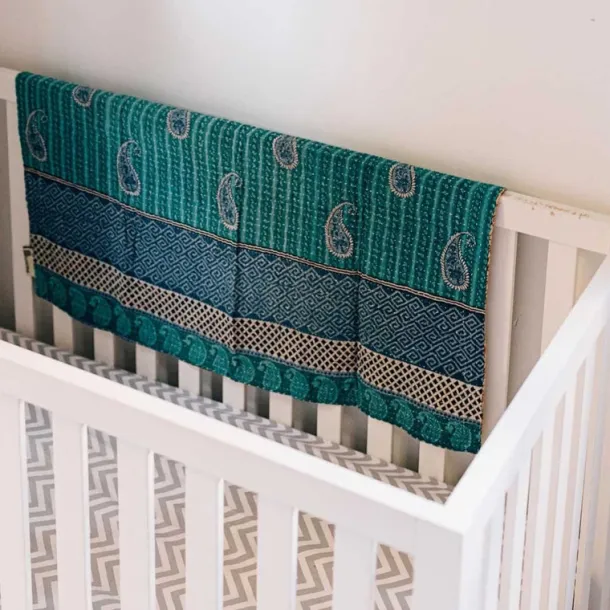 Upcycled Sari Baby Blanket