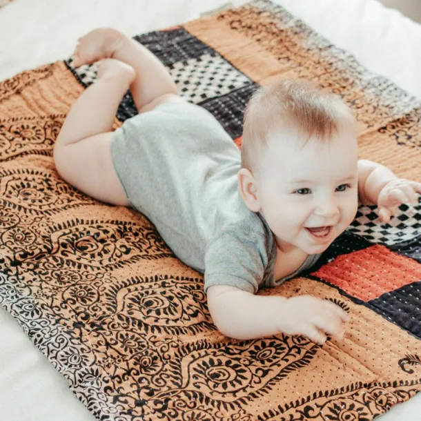 Upcycled Sari Baby Blanket