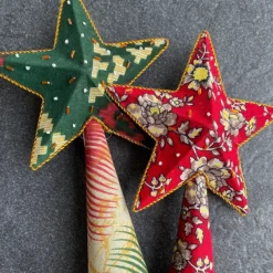 Upcycled Sari Star Tree Topper