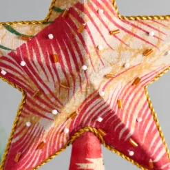 Upcycled Sari Star Tree Topper