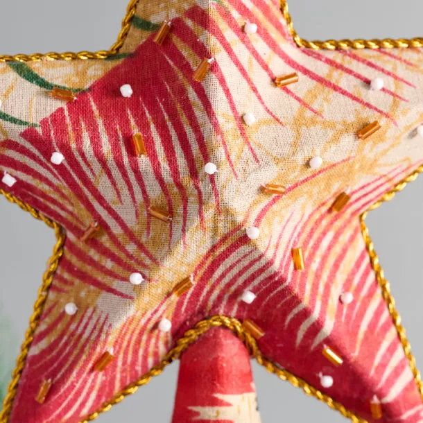 Upcycled Sari Star Tree Topper