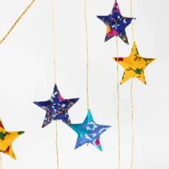 Upcycled Sari Star Valance