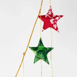 Upcycled Sari Star Valance