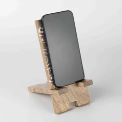 Vasai Mango Wood Phone Stand - Mandala