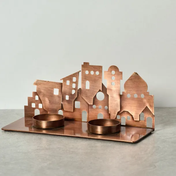Village Lights Iron Candleholder