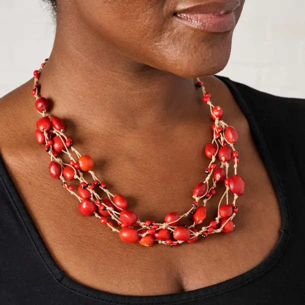 Vyna Multistrand Seed Necklace