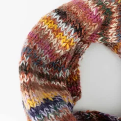 Warm Stripe Infinity Wool Scarf