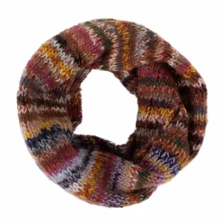 Warm Stripe Infinity Wool Scarf