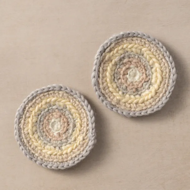 Watercolor Crocheted Mug Rugs - Set of 2