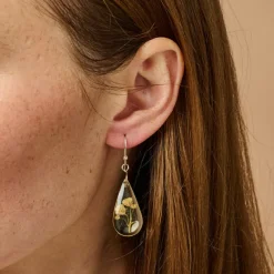 White Rain Flower Earrings