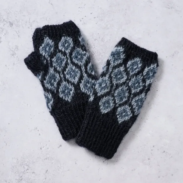 Winter Night Wool Wrist Warmers
