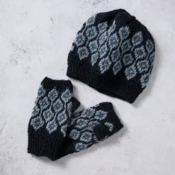 Winter Night Wool Wrist Warmers