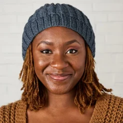 Winter Sky Ribbed Wool Hat