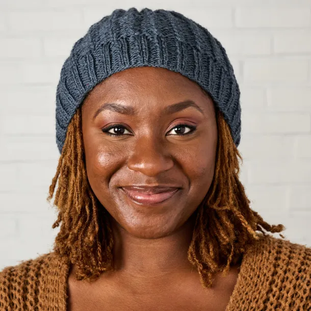 Winter Sky Ribbed Wool Hat