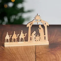 Wisemen Pine Wood Nativity
