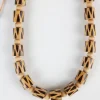 Wooden Barrel Bead Necklace