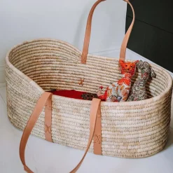 Woven Palm Leaf Moses Basket
