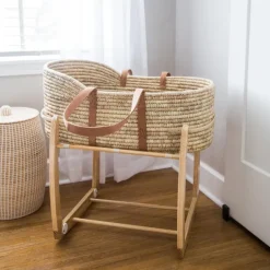 Woven Palm Leaf Moses Basket
