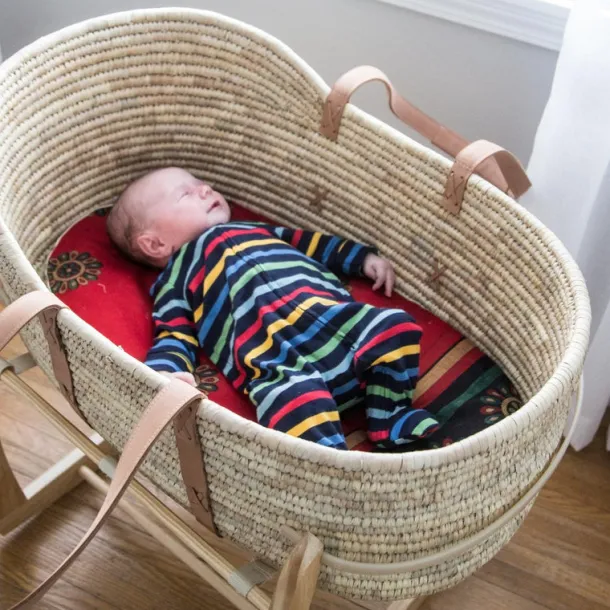 Woven Palm Leaf Moses Basket