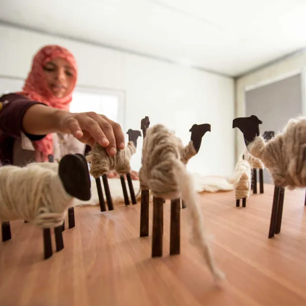 Wrapped Wool Nativity