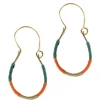 Wrapped-Up Brass Hoops - Multicolored