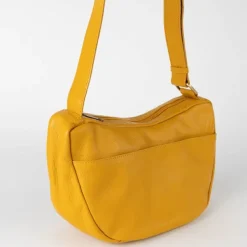 Yellow Eco-Leather Crescent Purse