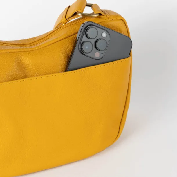 Yellow Eco-Leather Crescent Purse