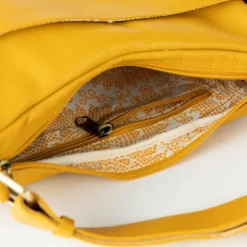 Yellow Eco-Leather Crescent Purse