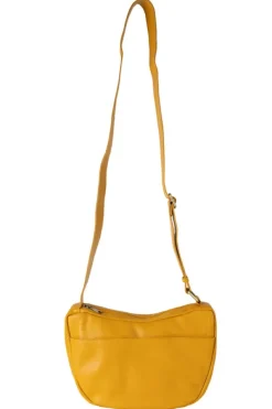 Yellow Eco-Leather Crescent Purse