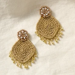 Zari Thread Post Earrings