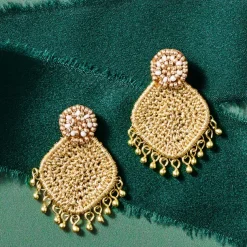 Zari Thread Post Earrings